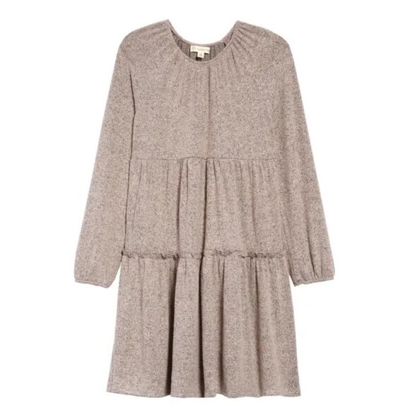 Girl's Tucker + Tate Kids' Long Sleeve Tiered Dress - Picture 1 of 1